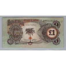 BIAFRA 1968 BILLETE DE 1 LIBRA